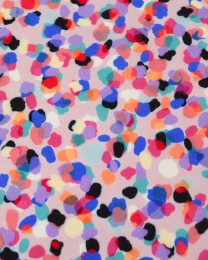 Rayon Challis Fabric - Party Spot - Candy Floss