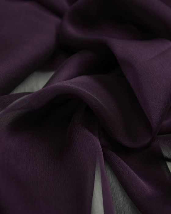 aubergine chiffon fabric