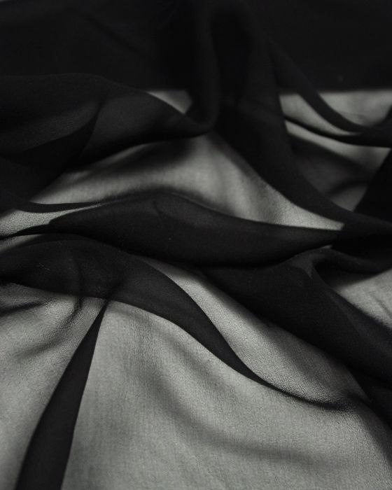 black chiffon fabric